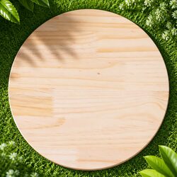 Round Solid Wood Table Top 50cm Dining Coffee Table Indoor Wooden Surface