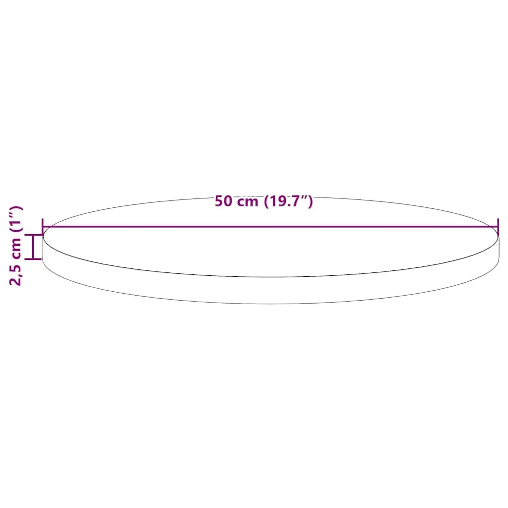 50cm Round Solid Pinewood Table Top