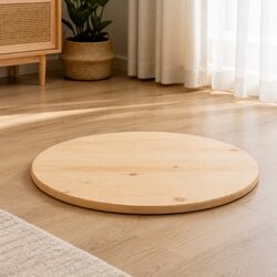 Round Solid Pine Wood Table Top Ø70cm - Specifications Included