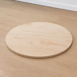 Round Table Top Ø90cm, Solid Pinewood, Brown Finish