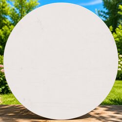 Round Dining Coffee Table Top - 50cm White Pine