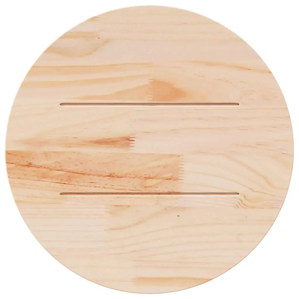Round Table Top White Solid Pine Wood Dining Coffee Tables Indoor Furniture 50cm