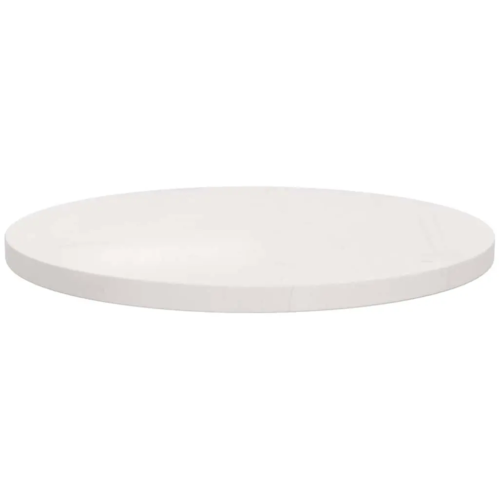 Round Table Top White Solid Wood Pine Indoor Dining Coffee Tabletop Ø60cm