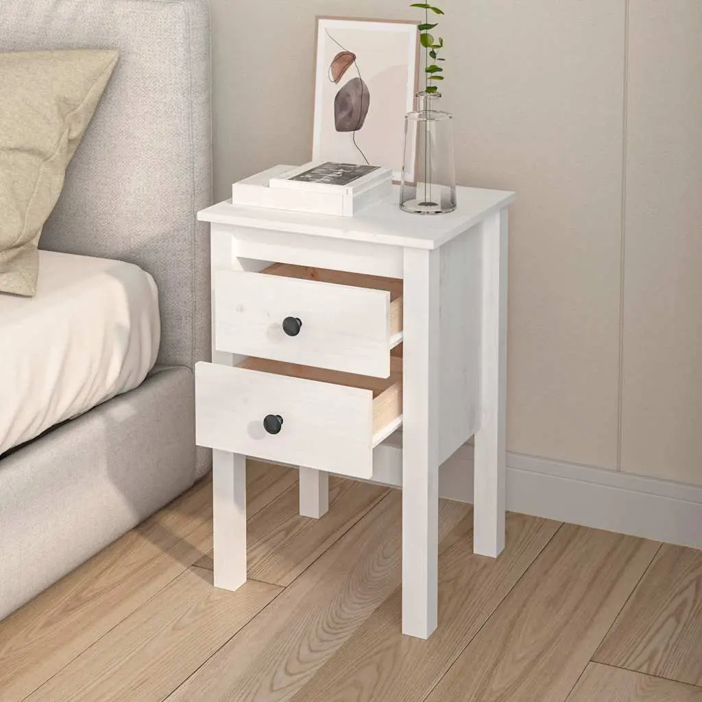 White Bedside Cabinet 40x35x61.5cm