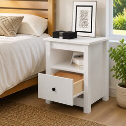 Dimensions and Details of Our White Wooden Nightstand