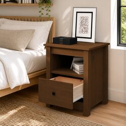 Pine Wood Bedside Cabinet Dimensions and Features