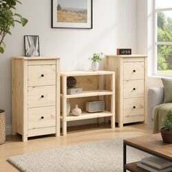 Solid Pine Wood Sideboard Cabinet Dimensions 40x35x80 cm