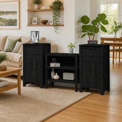 Solid Wood Pine Sideboards - Dimensions: 40cm W x 35cm D x 80cm H