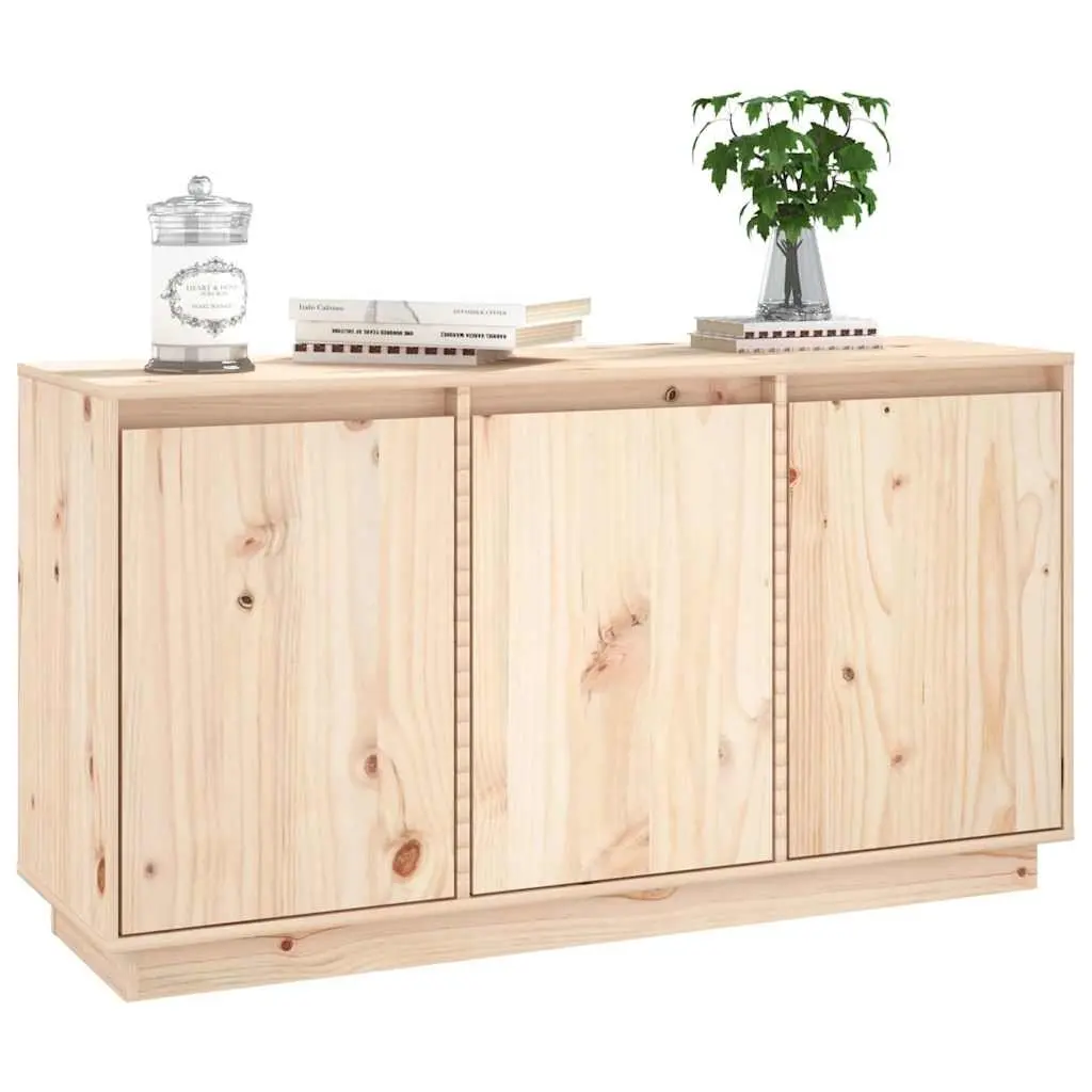 Storage Sideboard 111 cm Wide, Brown Solid Wood Pine