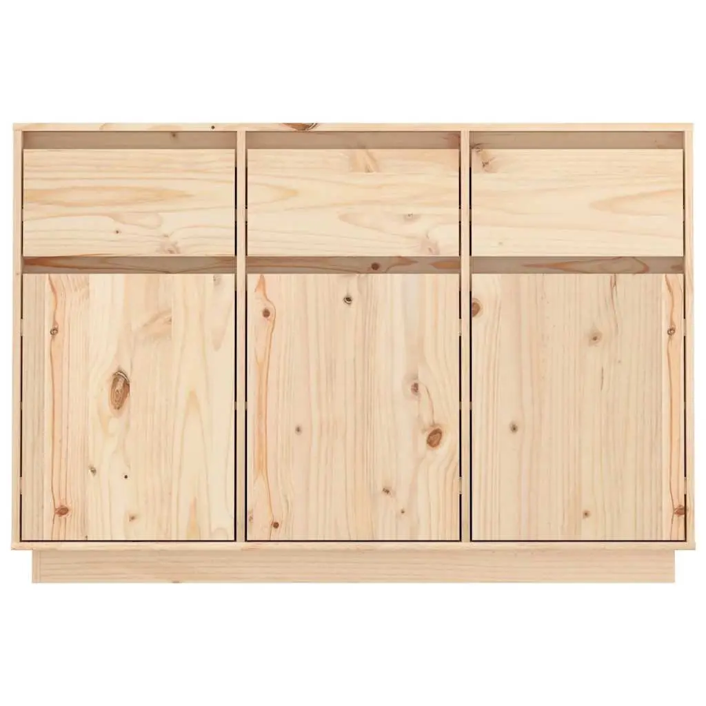 Solid Pine Wood Floating Sideboard 111x36x75 cm, Brown