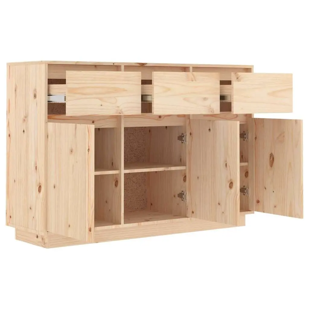 Solid Pine Wood Floating Sideboard 111x36x75 cm, Brown