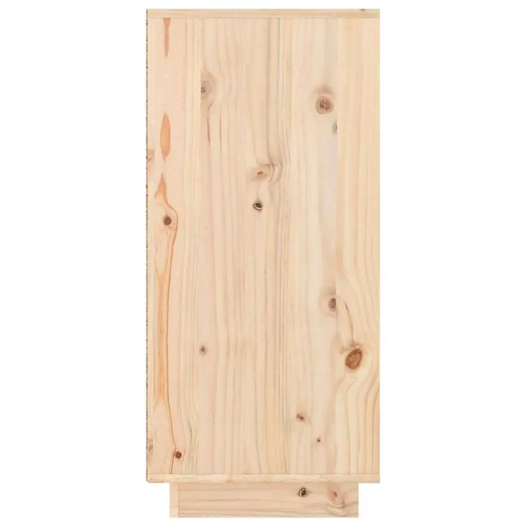 Solid Pine Wood Floating Sideboard 111x36x75 cm, Brown