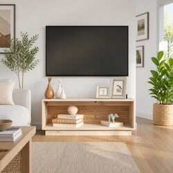 TV Cabinet Specifications: 90x35x35 cm Solid Pine Wood
