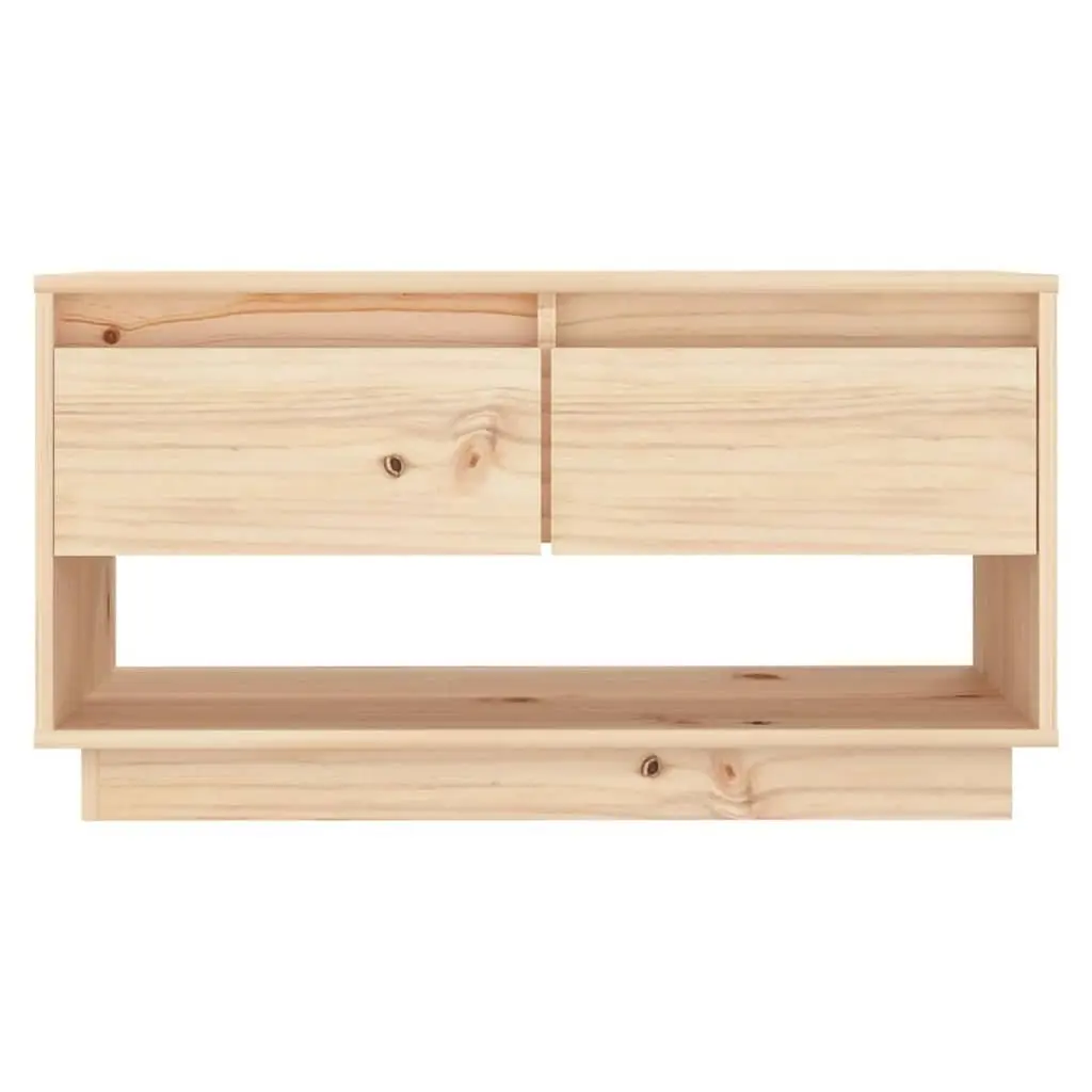 TV Cabinet 74x34x40 cm Solid Pine Wood with Drawers Storage Unit Brown