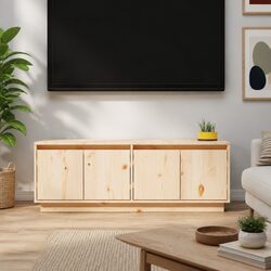 TV Cabinet Dimensions 110x34x40 cm, Solid Pine Wood