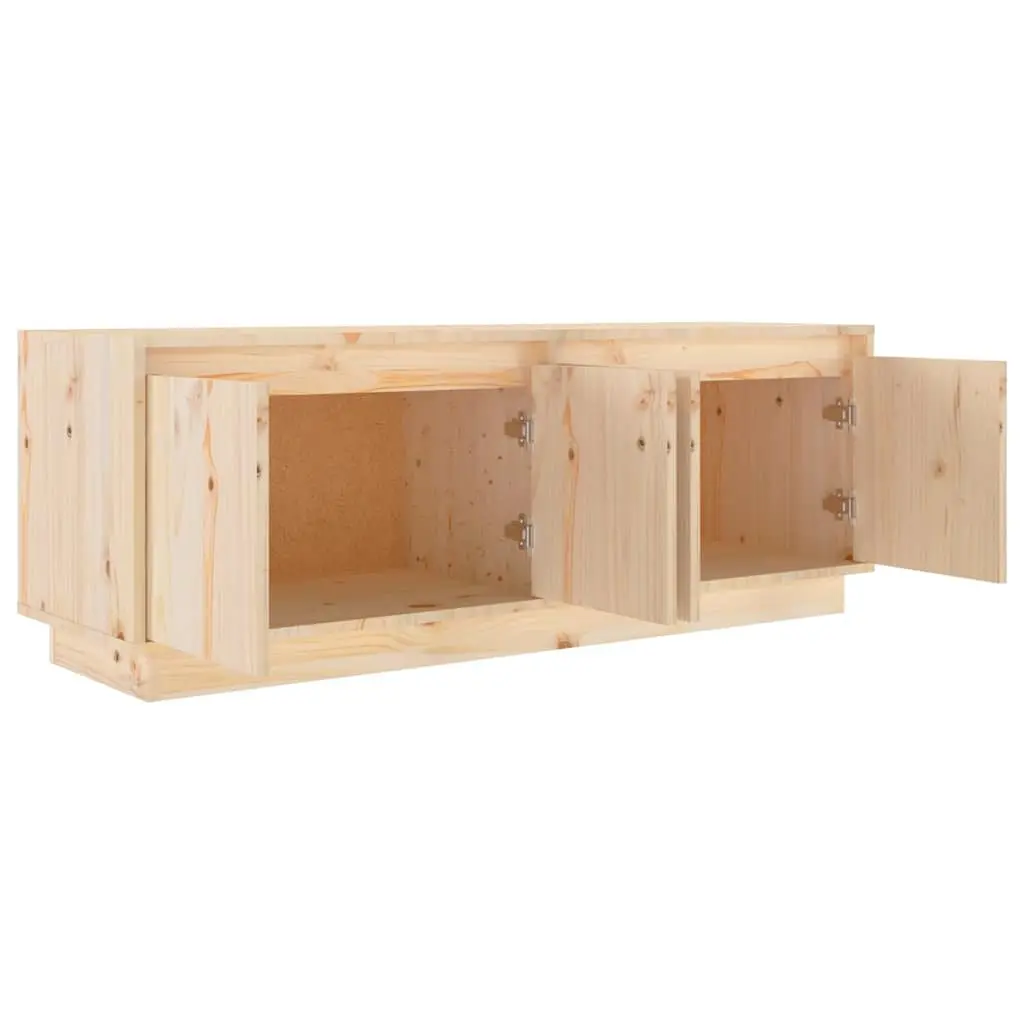 TV Cabinet Living Room Solid Wood Pine 110x34x40 cm Brown