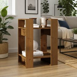 Honey Brown Solid Wood Book Cabinet Dimensions: 41x35x57cm