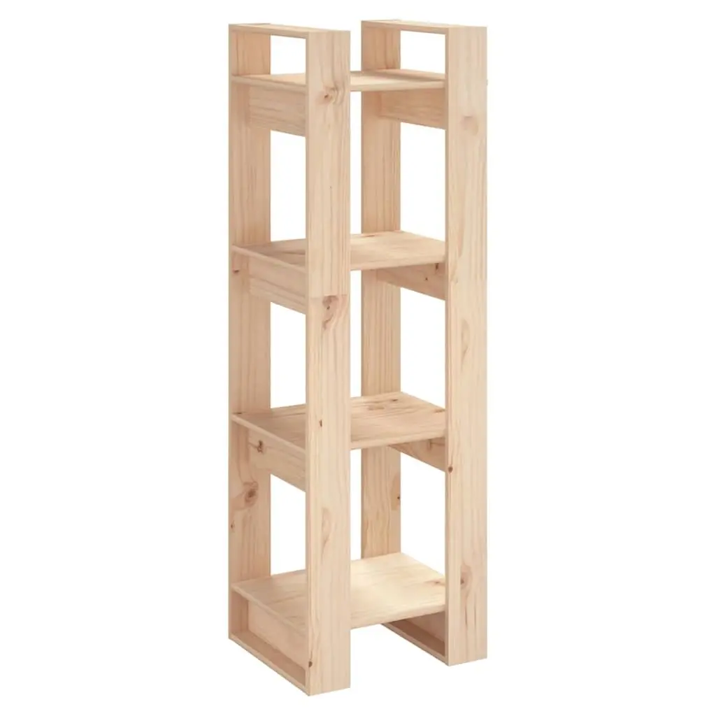 Wooden Book Cabinet Room Divider 41x35x125cm Solid Pine Bookshelf Storage