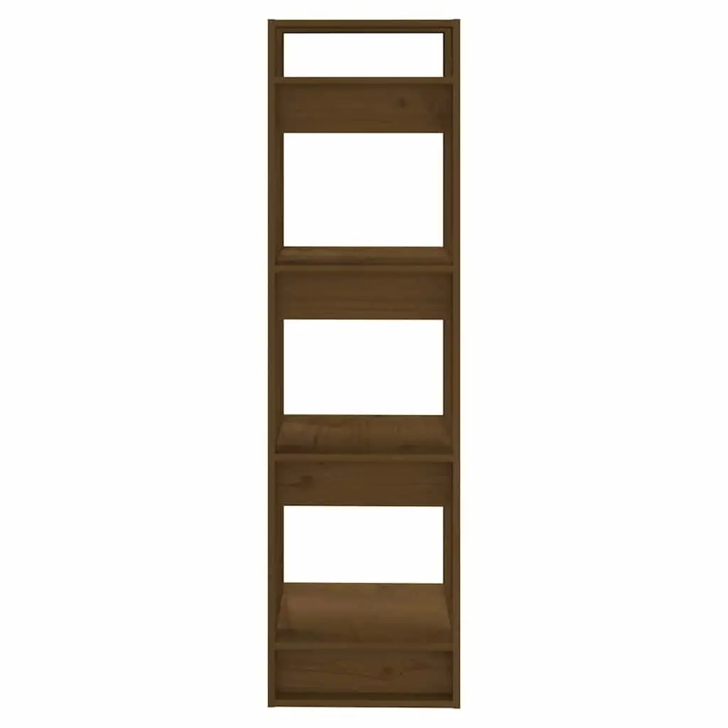 Solid Wood Book Cabinet Room Divider Bookshelf Storage Brown 41x35x125 cm