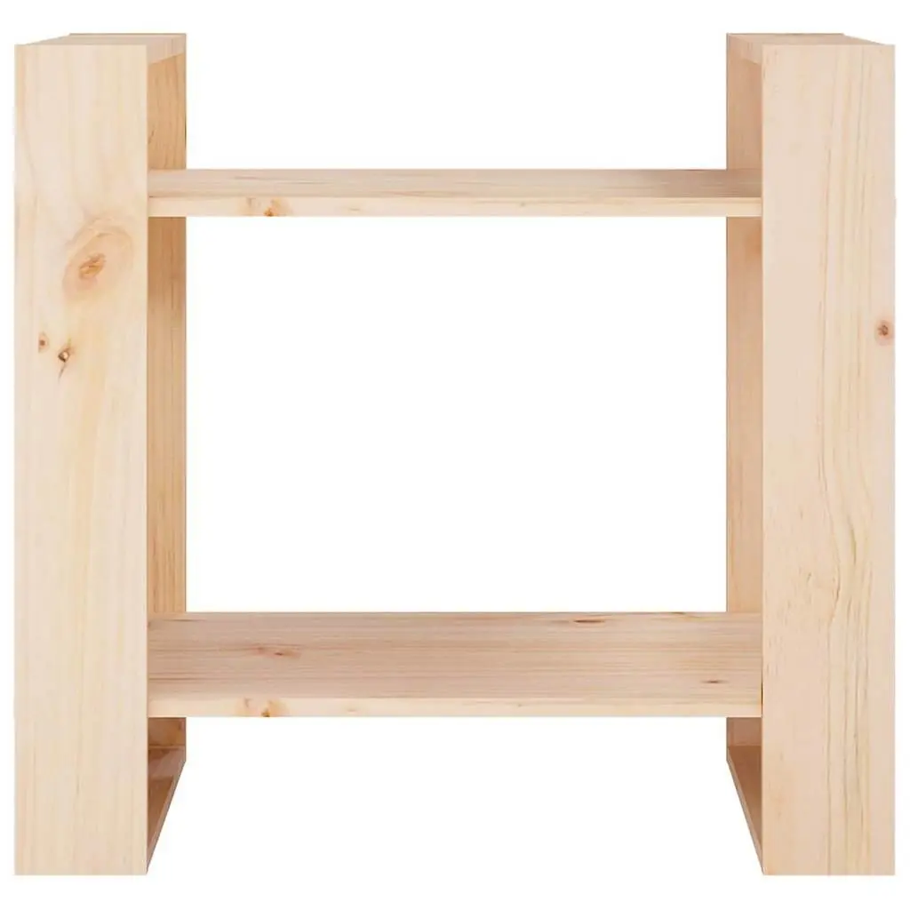 Wooden Book Cabinet Room Divider 60x35x57cm Solid Pine Storage Shelf