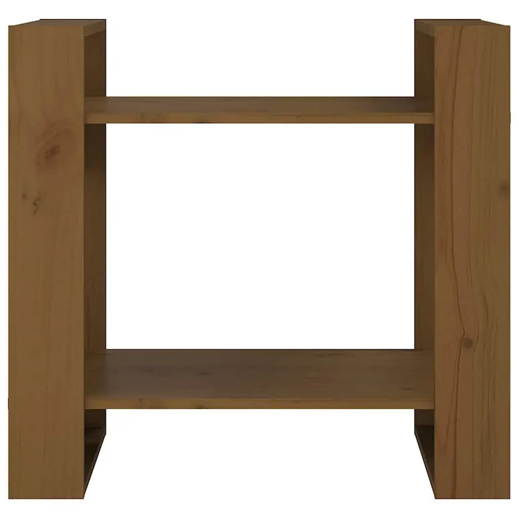 Solid Wood Book Cabinet Room Divider Bookshelf Storage Organizer 60cm x 35cm x 57cm Brown