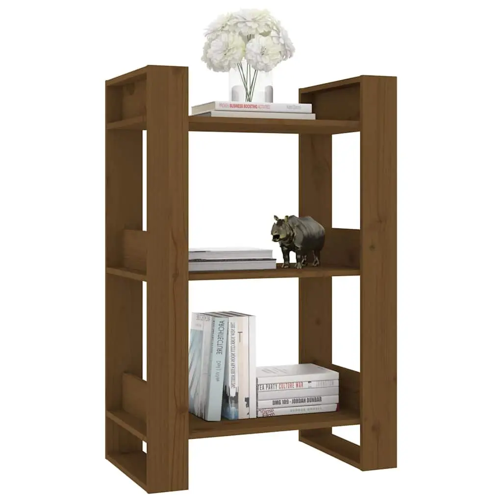 Solid Wood Book Cabinet Room Divider Open Shelving Storage Brown 60x35x91 cm