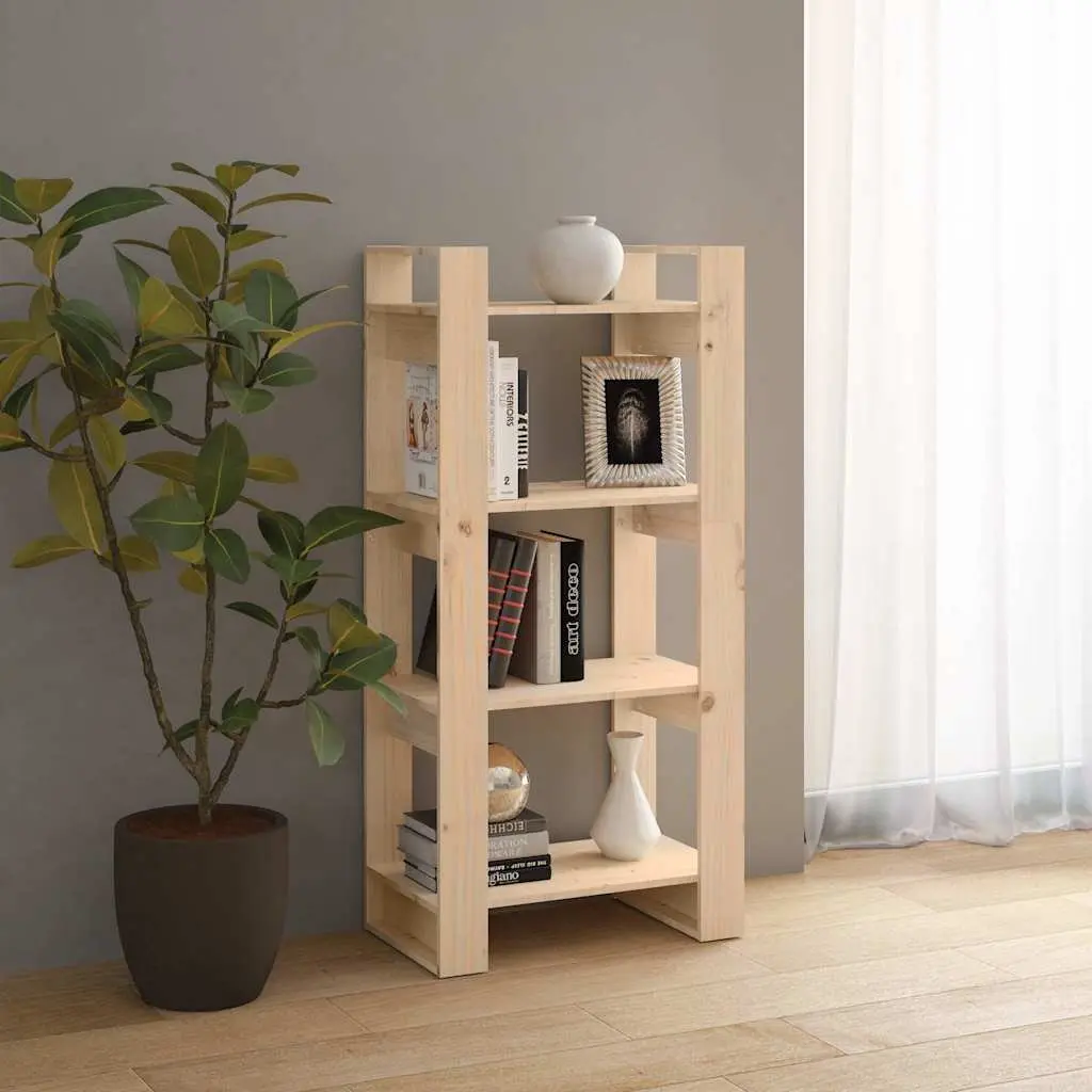 Wood Book Cabinet Storage Divider 125cm Height 60x35cm Brown Multi-Shelf Bookshelf