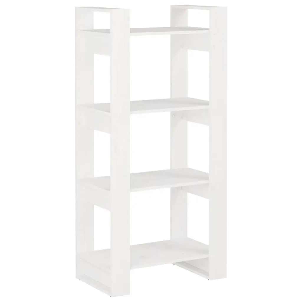 White Solid Wood Book Cabinet