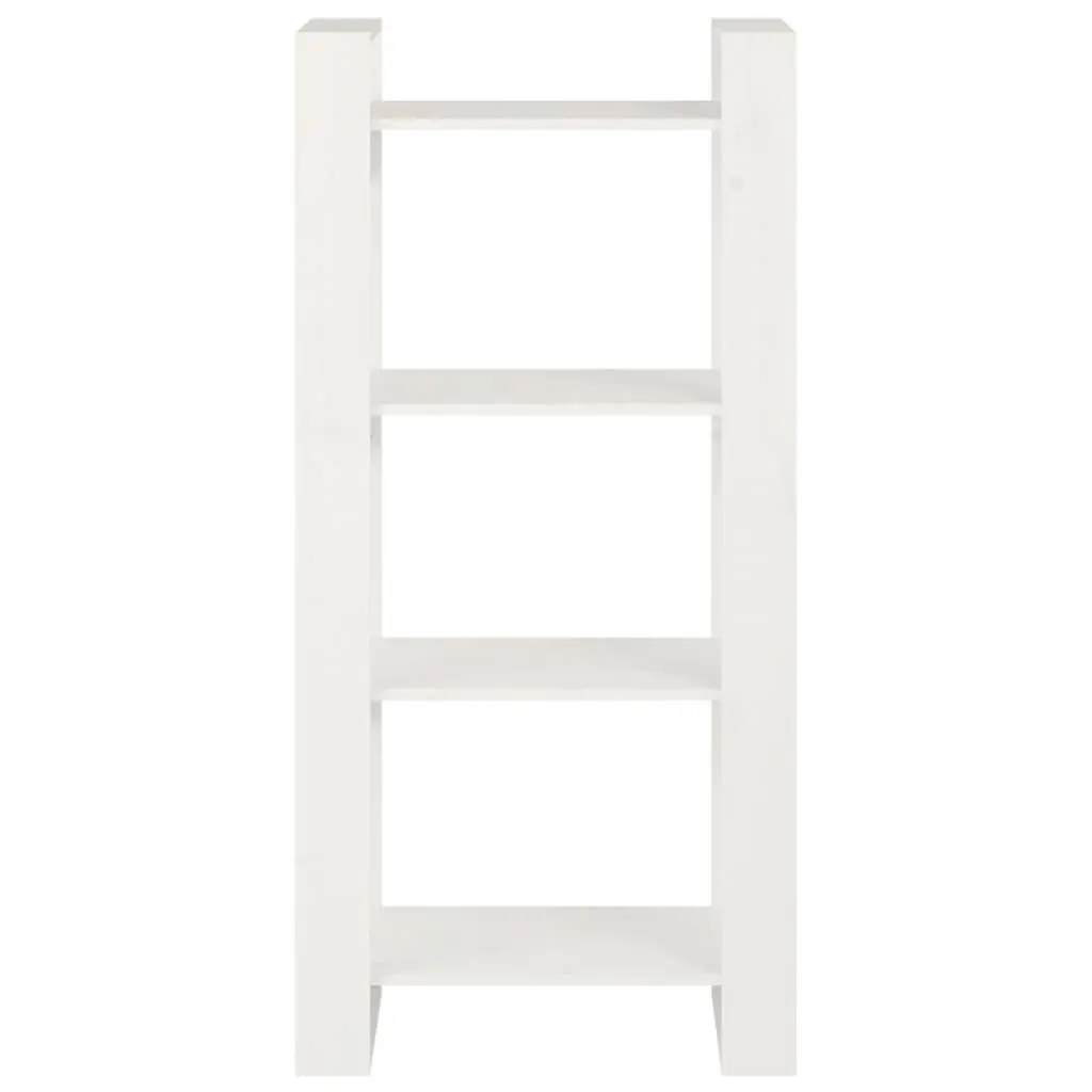 White Solid Wood Book Cabinet