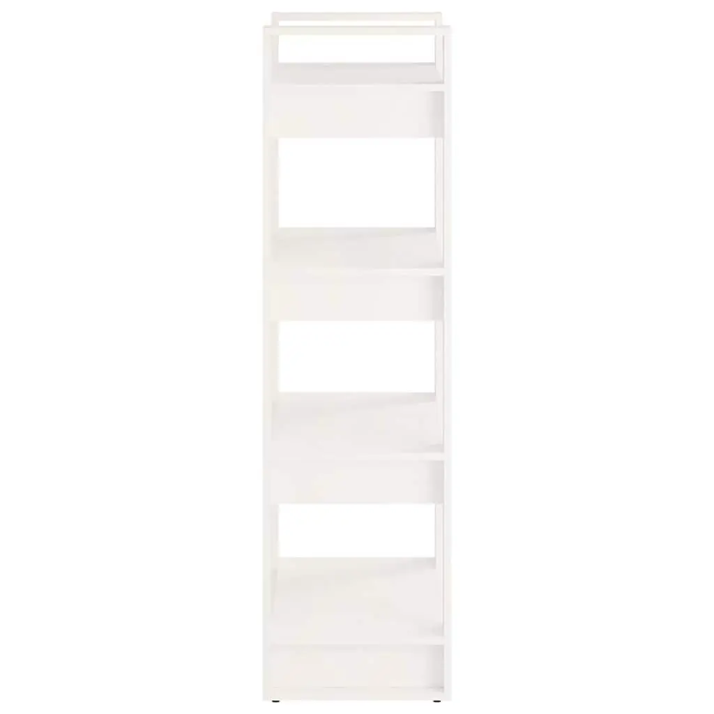 White Solid Wood Book Cabinet