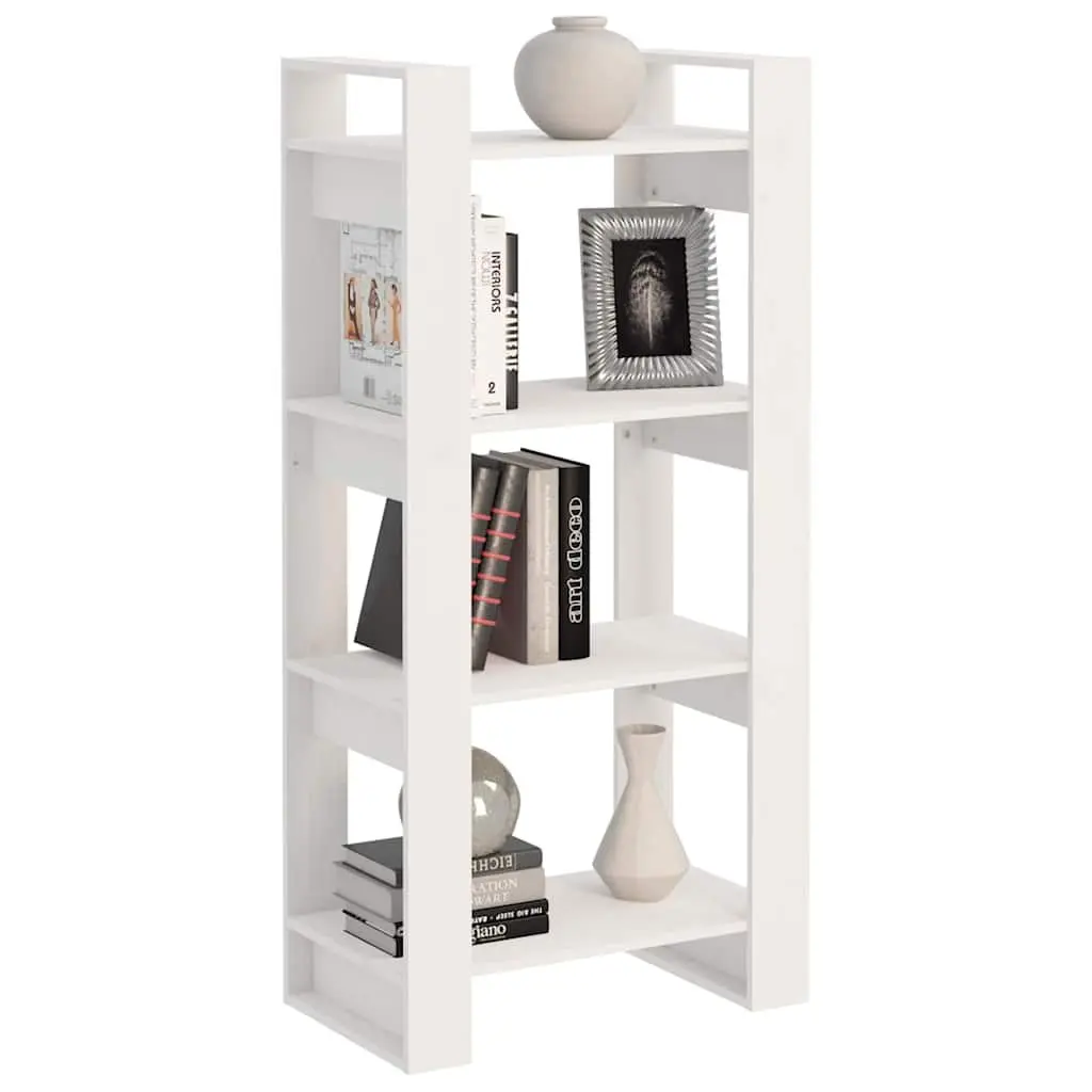 White Solid Wood Book Cabinet