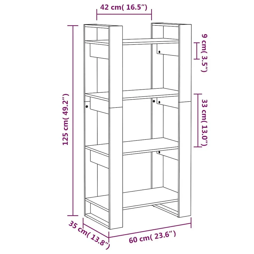 White Solid Wood Book Cabinet