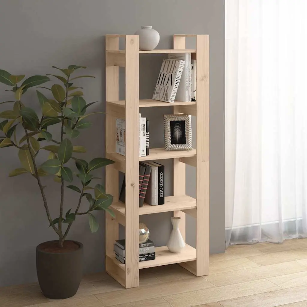 Solid Wood Book Cabinet Room Divider Shelving Unit 60x35x160cm Brown Storage