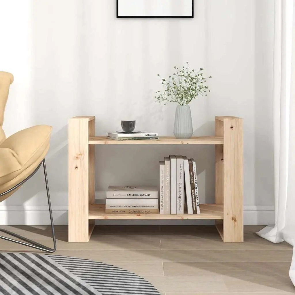 Book Cabinet Room Divider 80x35x56.5cm Solid Pine Wood Bookshelf Storage Shelves