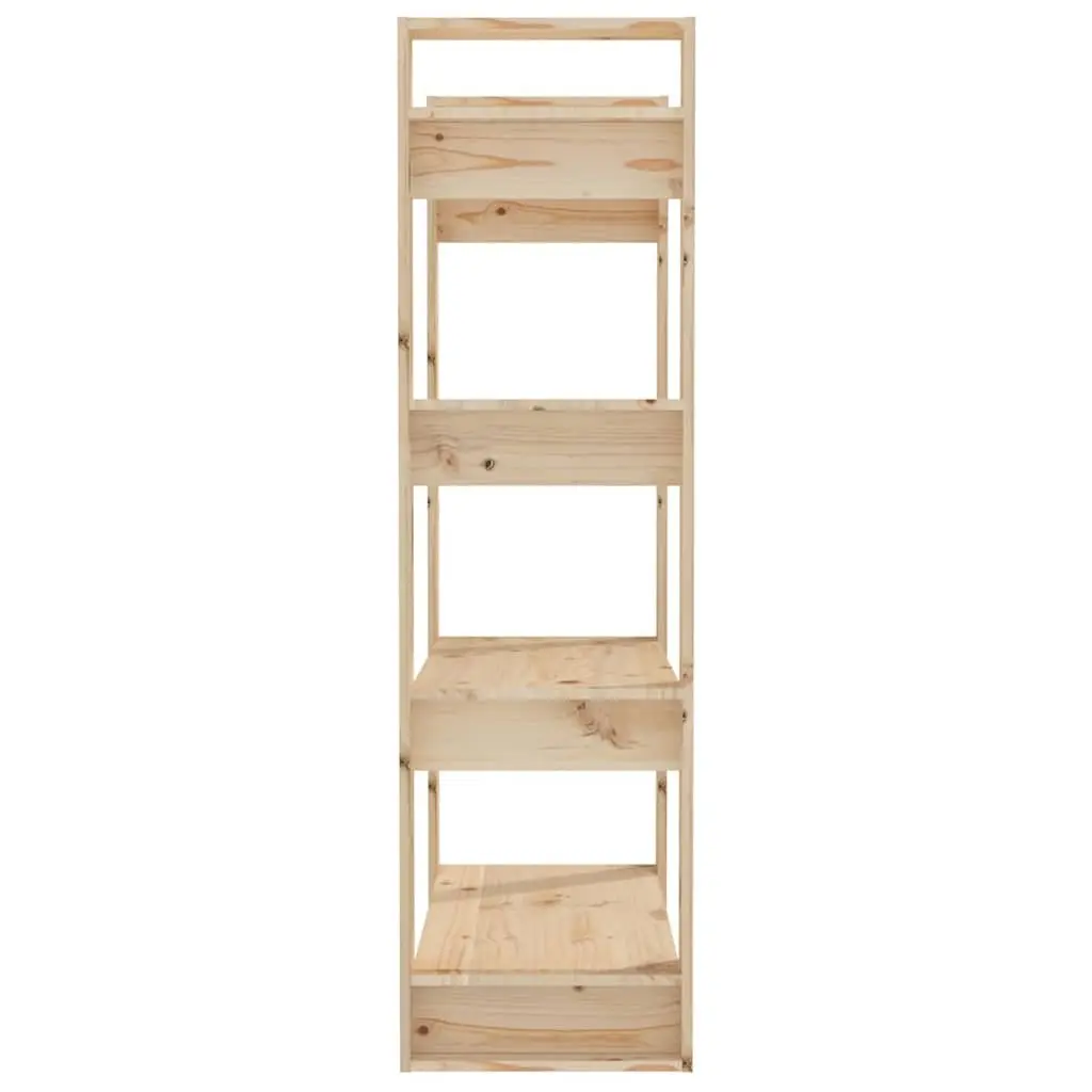 Book Cabinet Room Divider Solid Pine Wood 80x35x125cm Shelving Storage Organiser