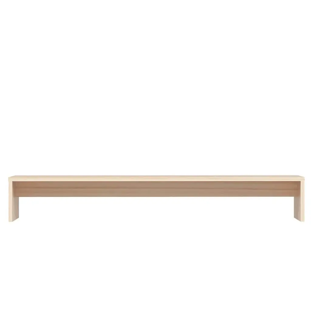 Solid Wood Monitor Stand Pine 100x27x15cm Desktop Riser Keyboard Storage