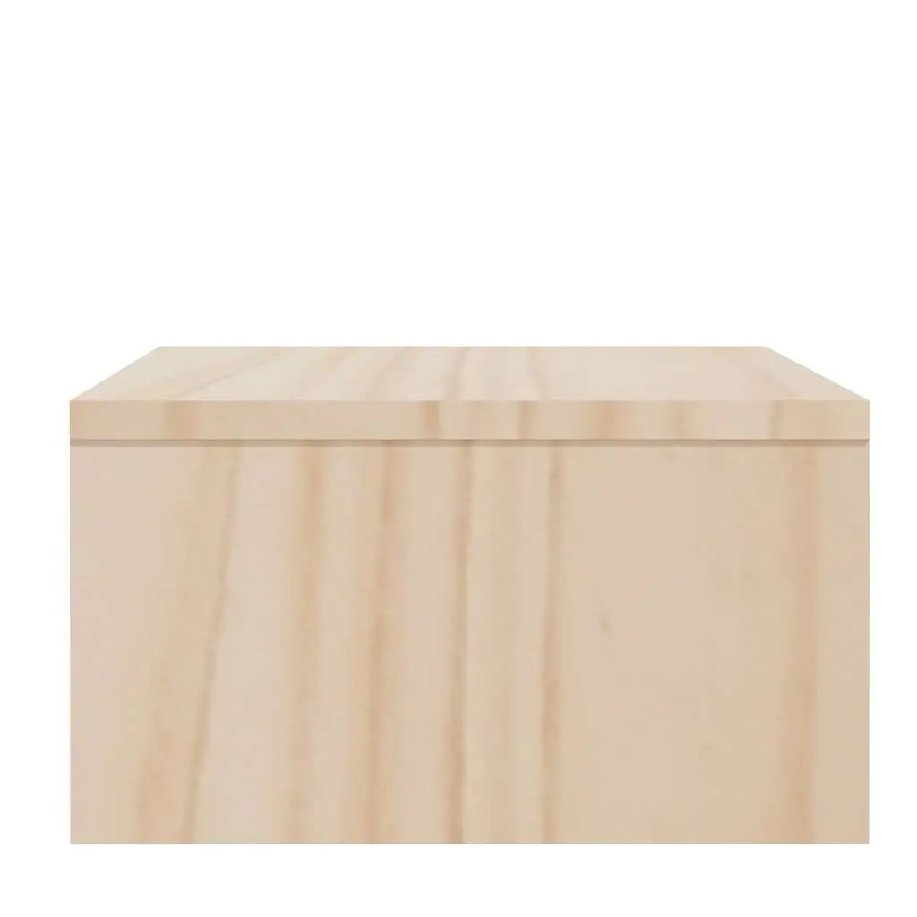 Solid Wood Monitor Stand Pine 100x27x15cm Desktop Riser Keyboard Storage