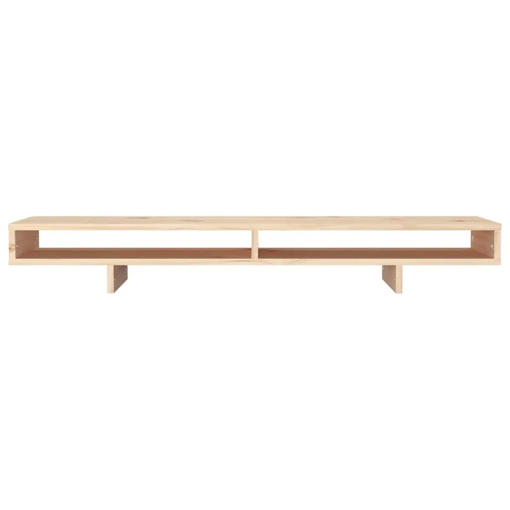 Monitor Stand 100x27x14cm Solid Wood Pine Brown Computer Riser Desk Organiser