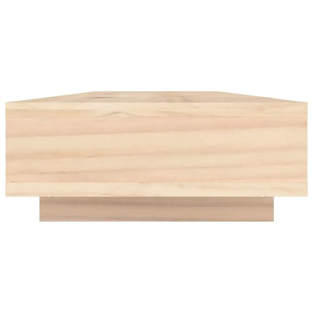 Monitor Stand 100x27x14cm Solid Wood Pine Brown Computer Riser Desk Organiser