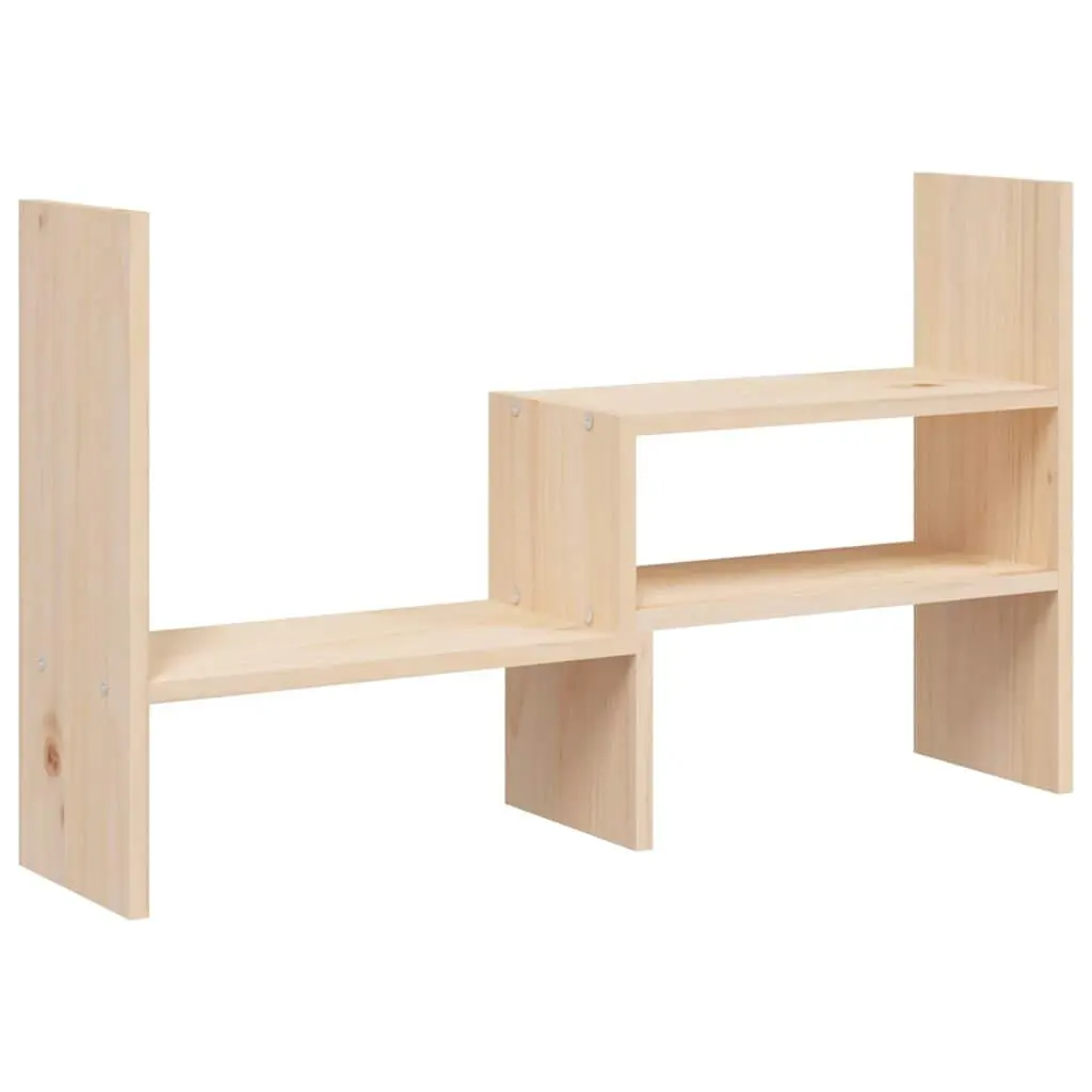 Wooden Monitor Stand Riser for Workspace Adjustable 39-72cm Solid Pine