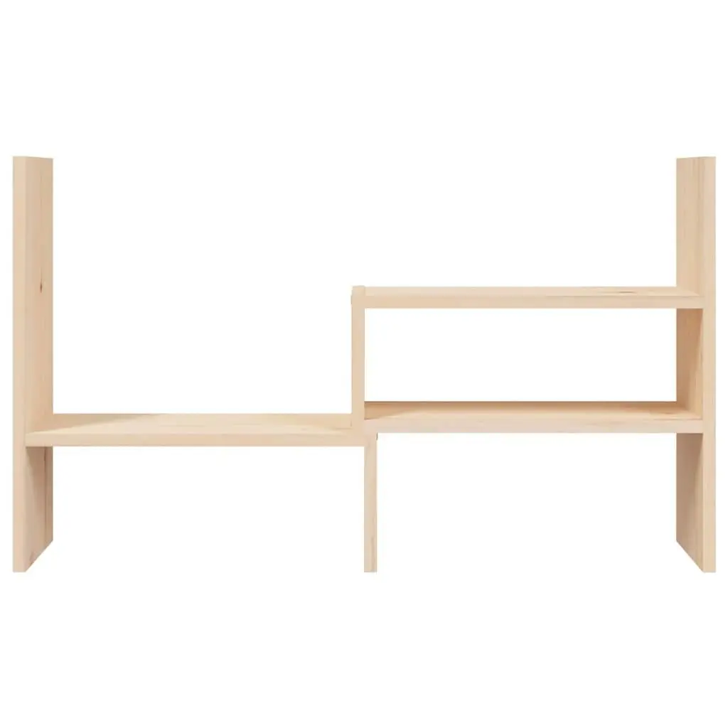 Wooden Monitor Stand Riser for Workspace Adjustable 39-72cm Solid Pine