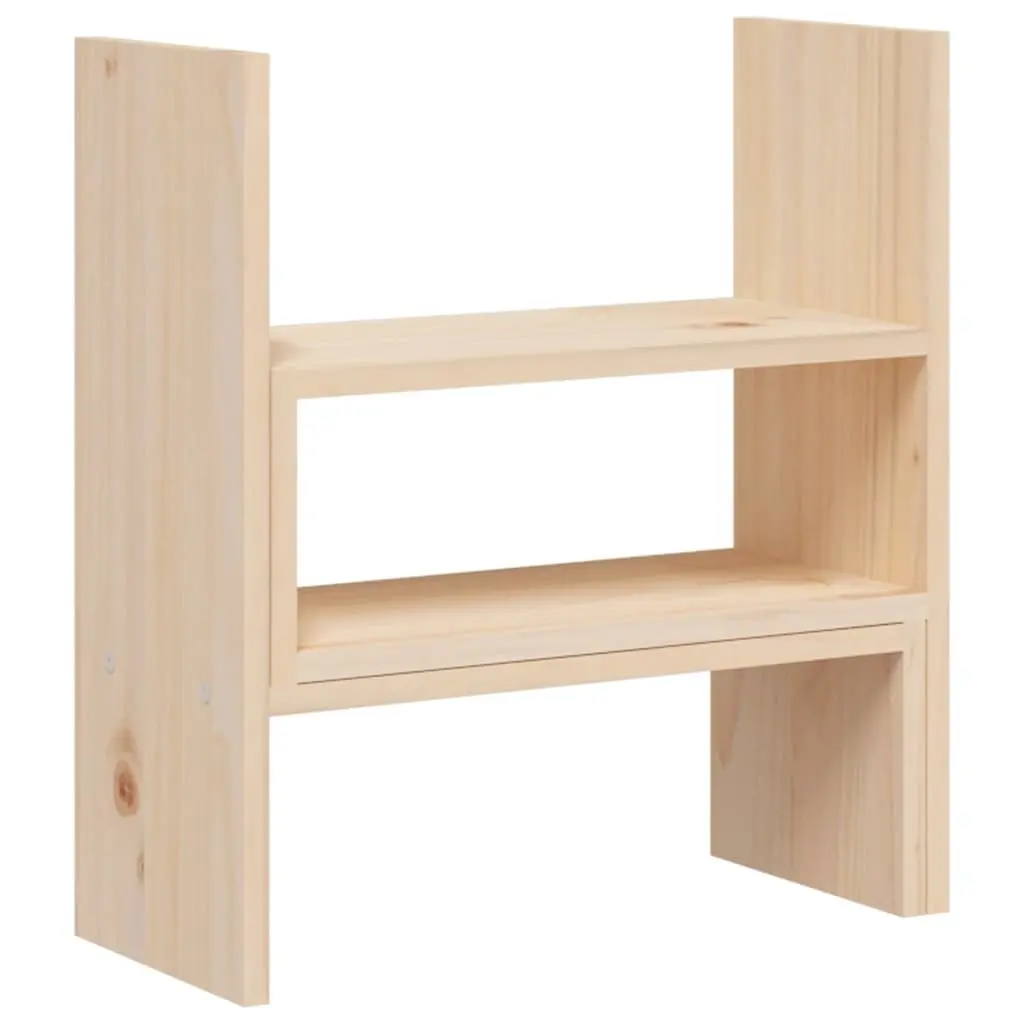 Wooden Monitor Stand Riser for Workspace Adjustable 39-72cm Solid Pine