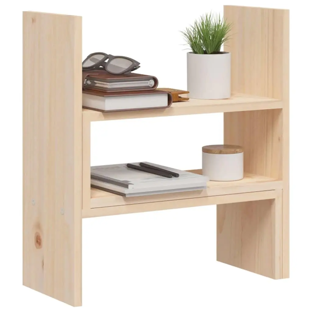 Wooden Monitor Stand Riser for Workspace Adjustable 39-72cm Solid Pine