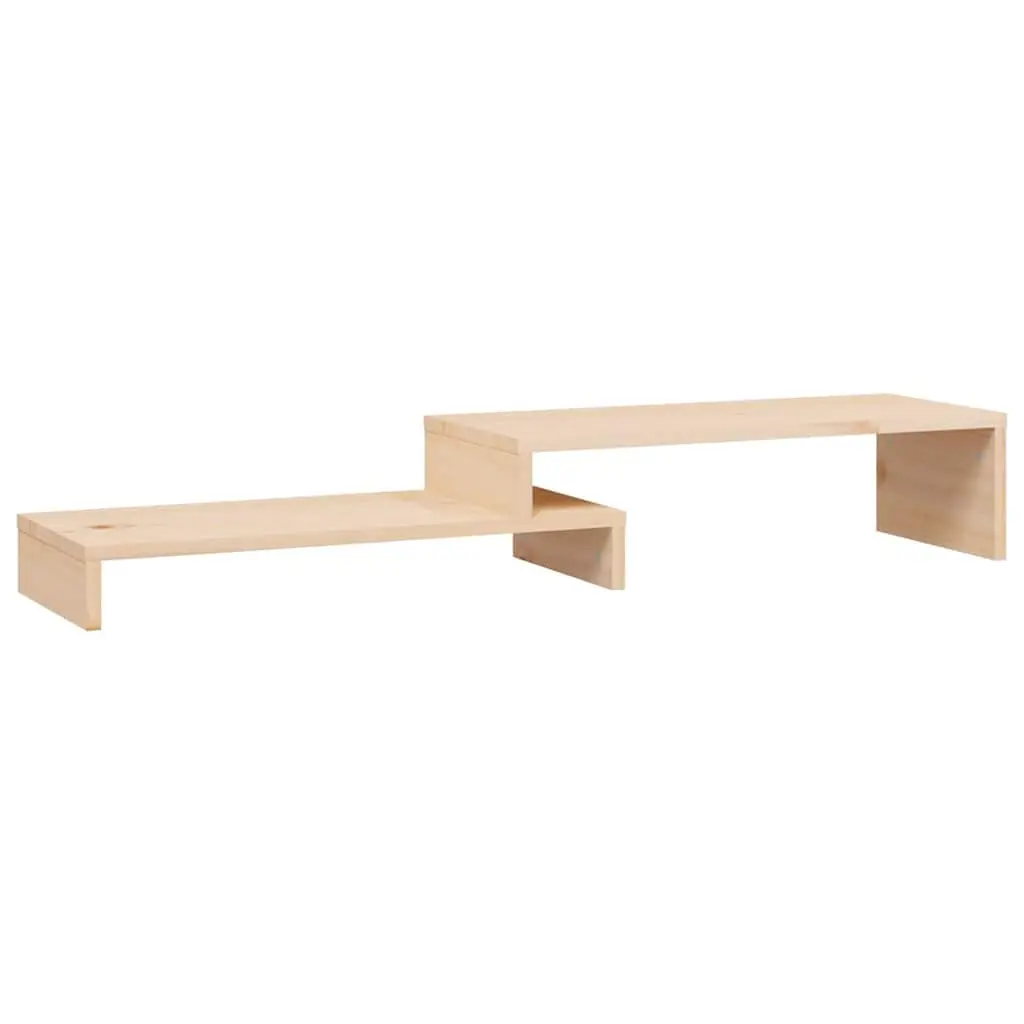 Wooden Monitor Stand Adjustable Computer Riser Desk Organiser 52 to 101 cm