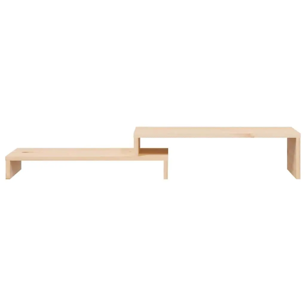 Wooden Monitor Stand Adjustable Computer Riser Desk Organiser 52 to 101 cm