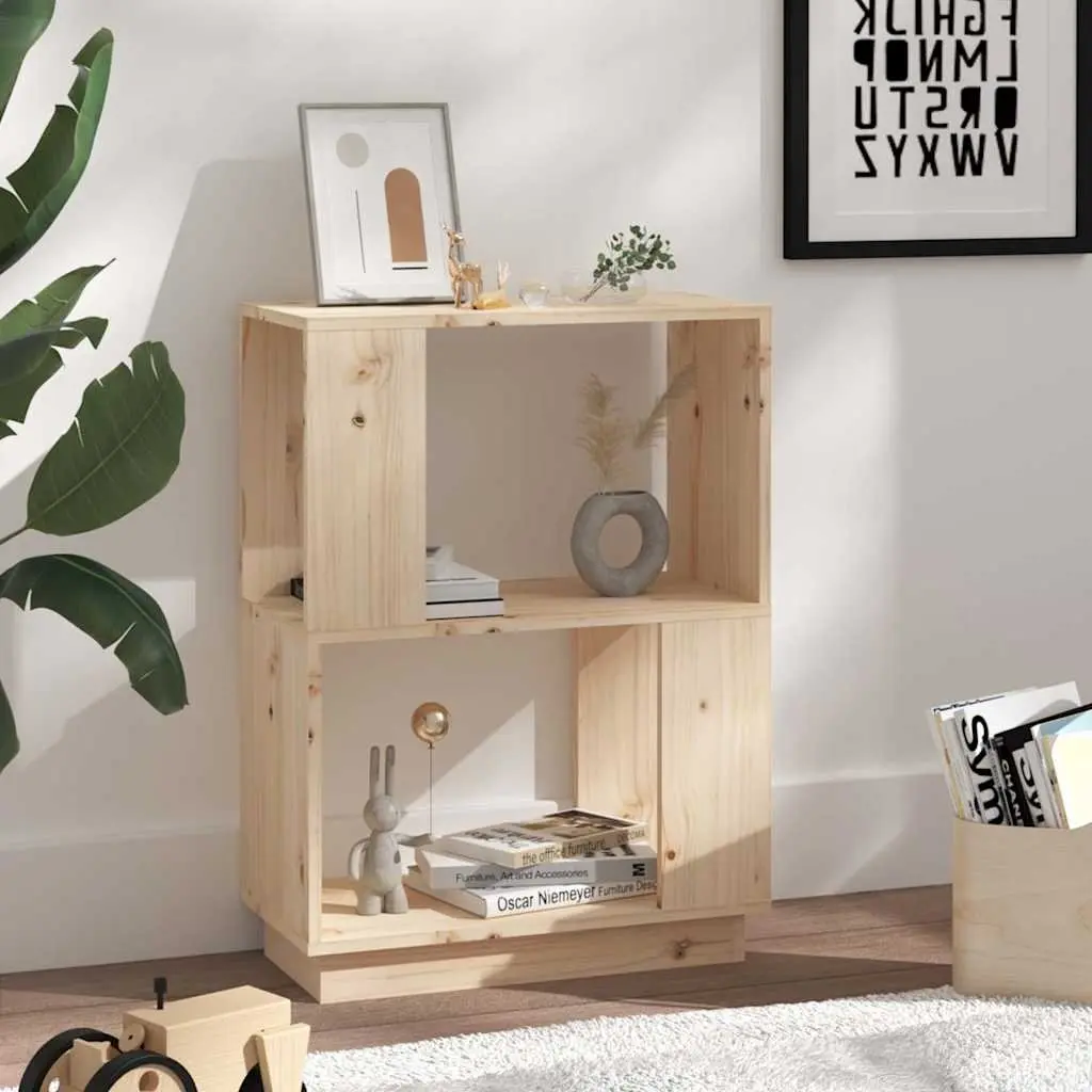 Wooden Book Cabinet with Room Divider Functionality