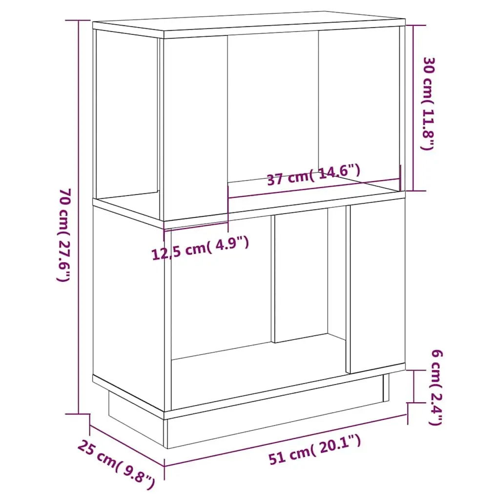 Wooden Book Cabinet with Room Divider Functionality
