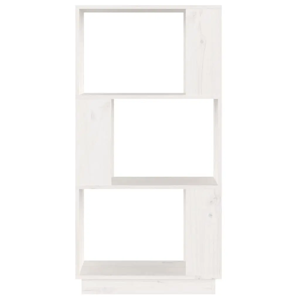 White Solid Pine Wood Book Cabinet