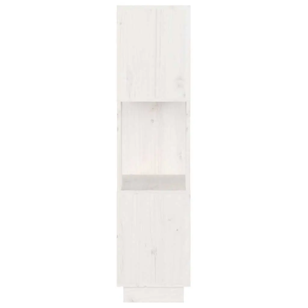 White Solid Pine Wood Book Cabinet