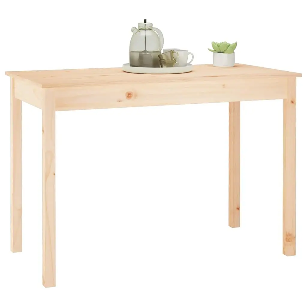 Solid Wood Pine Dining Table 110x55x75cm Brown Kitchen Room Furniture